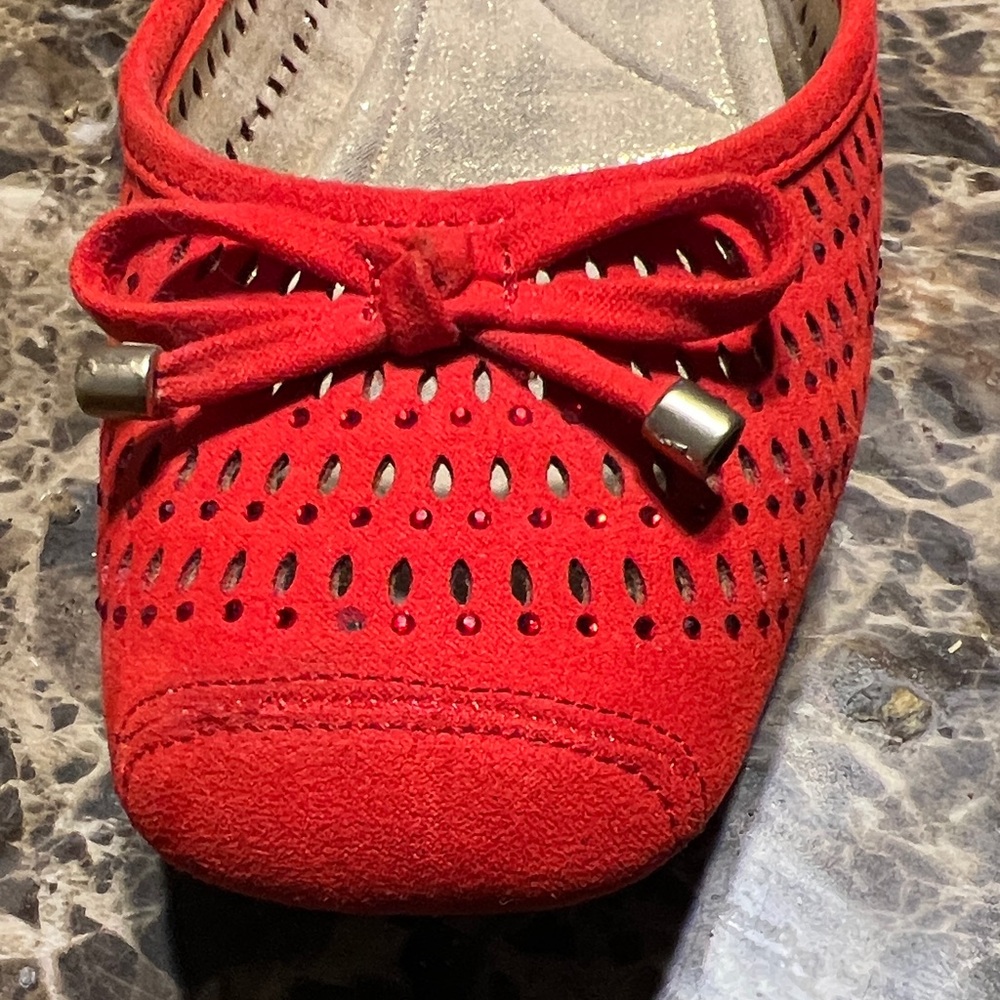 J.Renee -flat shoes sz 9.5 in red - Picture 6 of 13